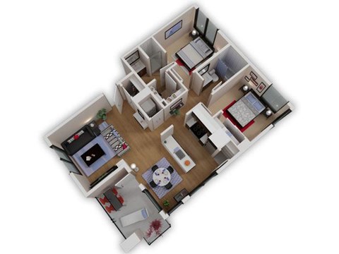 Capitol Yard Apartments_ West Sacramento CA_Floor Plan_Two Bedroom Two Bathroom B5